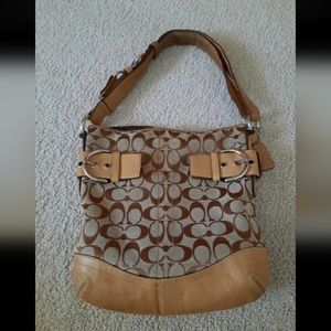 Coach 3574 Brown/Tan Duffel Shoulder/Crossbody Bag